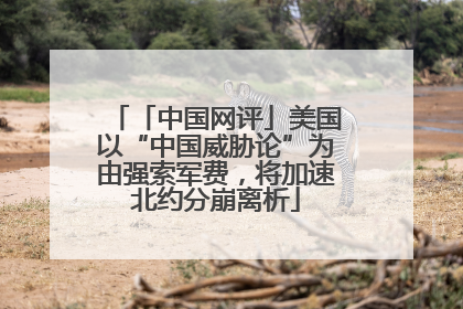 「中国网评」美国以“中国威胁论”为由强索军费，将加速北约分崩离析