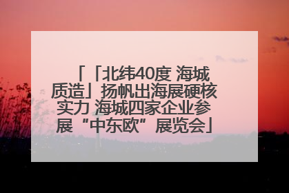 「北纬40度 海城质造」扬帆出海展硬核实力 海城四家企业参展“中东欧”展览会