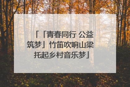 「青春同行 公益筑梦」竹笛吹响山梁 托起乡村音乐梦