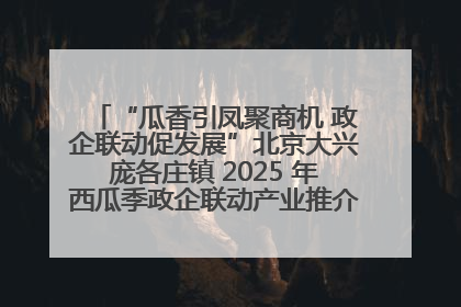 “瓜香引凤聚商机 政企联动促发展”北京大兴庞各庄镇 2025 年西瓜季政企联动产业推介活动圆满举行
