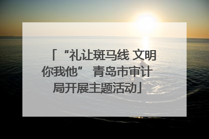 “礼让斑马线 文明你我他” 青岛市审计局开展主题活动