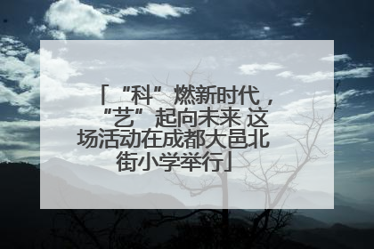 “科”燃新时代，“艺”起向未来 这场活动在成都大邑北街小学举行