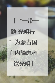 “一带一路·光明行”为蒙古国白内障患者送光明