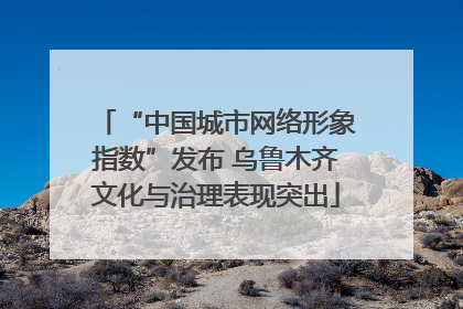 “中国城市网络形象指数”发布 乌鲁木齐文化与治理表现突出