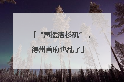 “声援洛杉矶”，得州首府也乱了