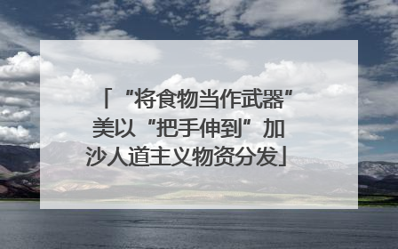 “将食物当作武器” 美以“把手伸到”加沙人道主义物资分发