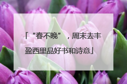“春不晚”，周末去丰盈西里品好书和诗意