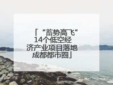 “蓄势高飞” 14个低空经济产业项目落地成都都市圈