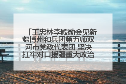 王忠林李殿勋会见新疆博州和兵团第五师双河市党政代表团 坚决扛牢对口援疆重大政治责任 推动双方实现优势互补务实合作