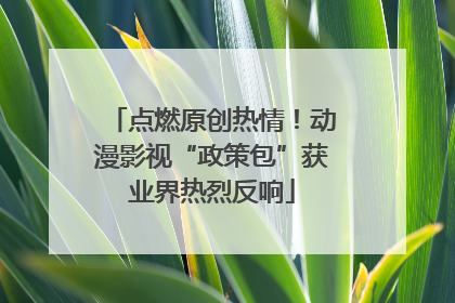 点燃原创热情！动漫影视“政策包”获业界热烈反响