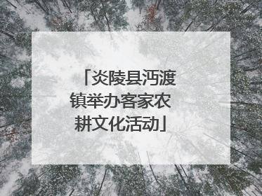 炎陵县沔渡镇举办客家农耕文化活动