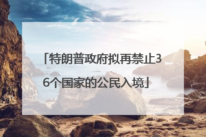 特朗普政府拟再禁止36个国家的公民入境