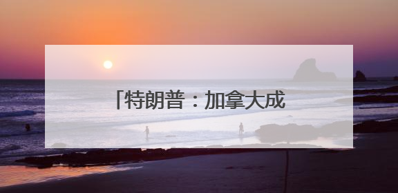 特朗普：加拿大成为美国第51州可免费用“金穹”