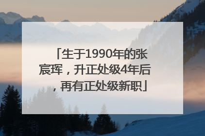 生于1990年的张宸珲,升正处级4年后,再有正处级新职