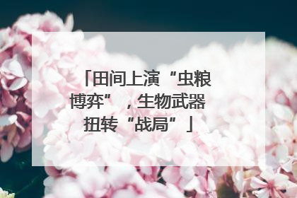 田间上演“虫粮博弈”，生物武器扭转“战局”