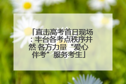 直击高考首日现场：丰台各考点秩序井然 各方力量“爱心伴考”服务考生