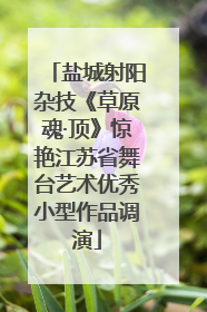 盐城射阳杂技《草原魂·顶》惊艳江苏省舞台艺术优秀小型作品调演