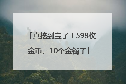 真挖到宝了！598枚金币、10个金镯子