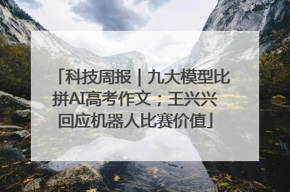 科技周报｜九大模型比拼AI高考作文；王兴兴回应机器人比赛价值