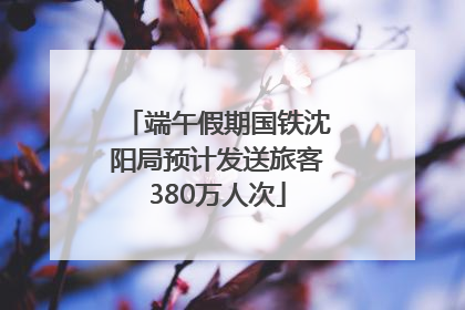 端午假期国铁沈阳局预计发送旅客380万人次