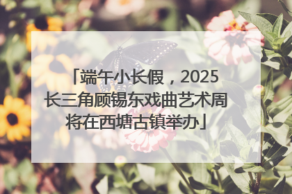端午小长假，2025长三角顾锡东戏曲艺术周将在西塘古镇举办