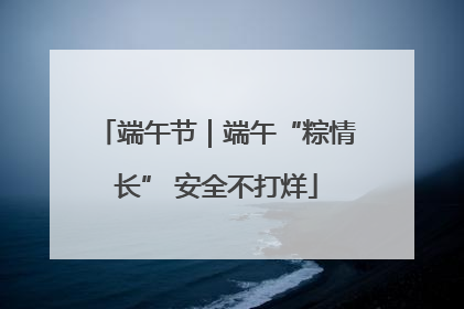 端午节｜端午“粽情长” 安全不打烊