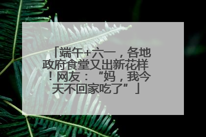 端午+六一，各地政府食堂又出新花样！网友：“妈，我今天不回家吃了”