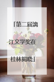 第二届漓江文学奖在桂林揭晓