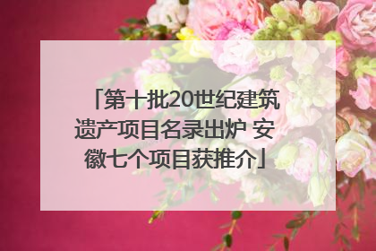 第十批20世纪建筑遗产项目名录出炉 安徽七个项目获推介