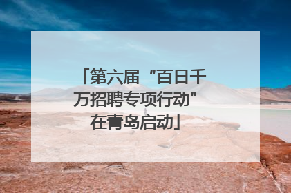 第六届“百日千万招聘专项行动”在青岛启动
