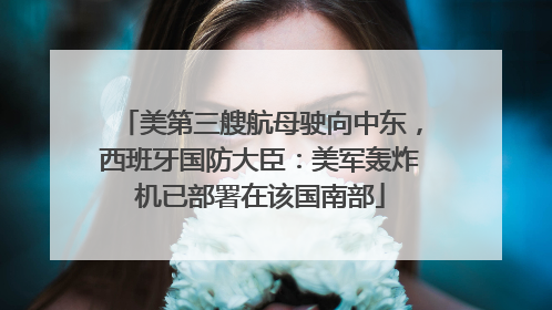 美第三艘航母驶向中东，西班牙国防大臣：美军轰炸机已部署在该国南部