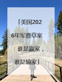 美国2026年军费草案：谁是赢家，谁是输家