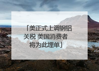 美正式上调钢铝关税 美国消费者将为此埋单