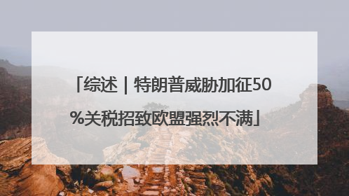 综述｜特朗普威胁加征50%关税招致欧盟强烈不满