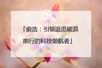 俞浩：引领追觅破浪前行的科技领航者