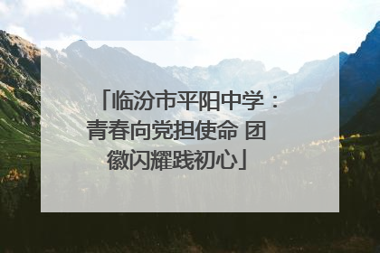 临汾市平阳中学：青春向党担使命 团徽闪耀践初心