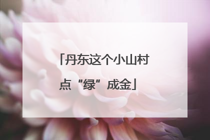 丹东这个小山村点“绿”成金