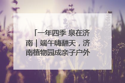 一年四季 泉在济南｜端午嗨翻天，济南植物园成亲子户外热门打卡地