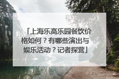 上海乐高乐园餐饮价格如何？有哪些演出与娱乐活动？记者探营