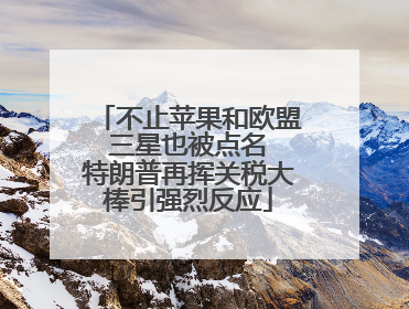 不止苹果和欧盟 三星也被点名 特朗普再挥关税大棒引强烈反应