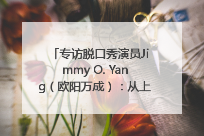 专访脱口秀演员Jimmy O. Yang（欧阳万成）：从上海滩走向国际舞台
