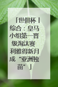 世俱杯丨综合：皇马小组第一晋级淘汰赛 利雅得新月成“亚洲独苗”