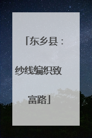 东乡县：纱线编织致富路