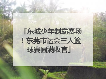 东城少年制霸赛场！东莞市运会三人篮球赛圆满收官