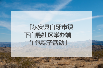 东安县白牙市镇下白鸭社区举办端午包粽子活动