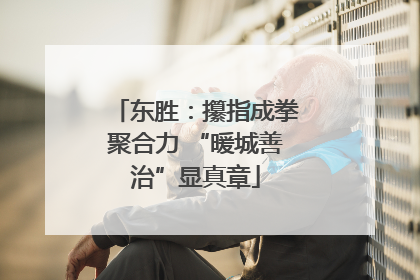 东胜：攥指成拳聚合力 “暖城善治”显真章