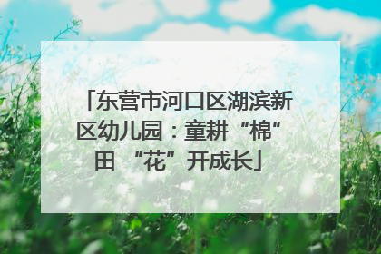 东营市河口区湖滨新区幼儿园：童耕“棉”田 “花”开成长