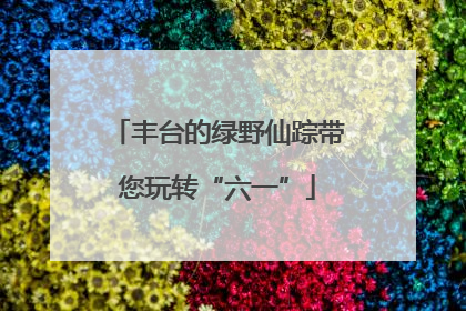 丰台的绿野仙踪带您玩转“六一”
