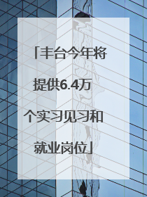 丰台今年将提供6.4万个实习见习和就业岗位