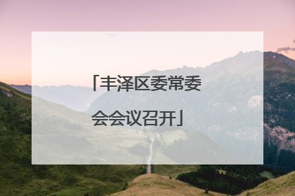 丰泽区委常委会会议召开